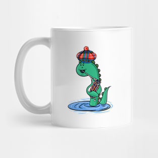 Loch Ness Monster Playing Bagpipes Mug